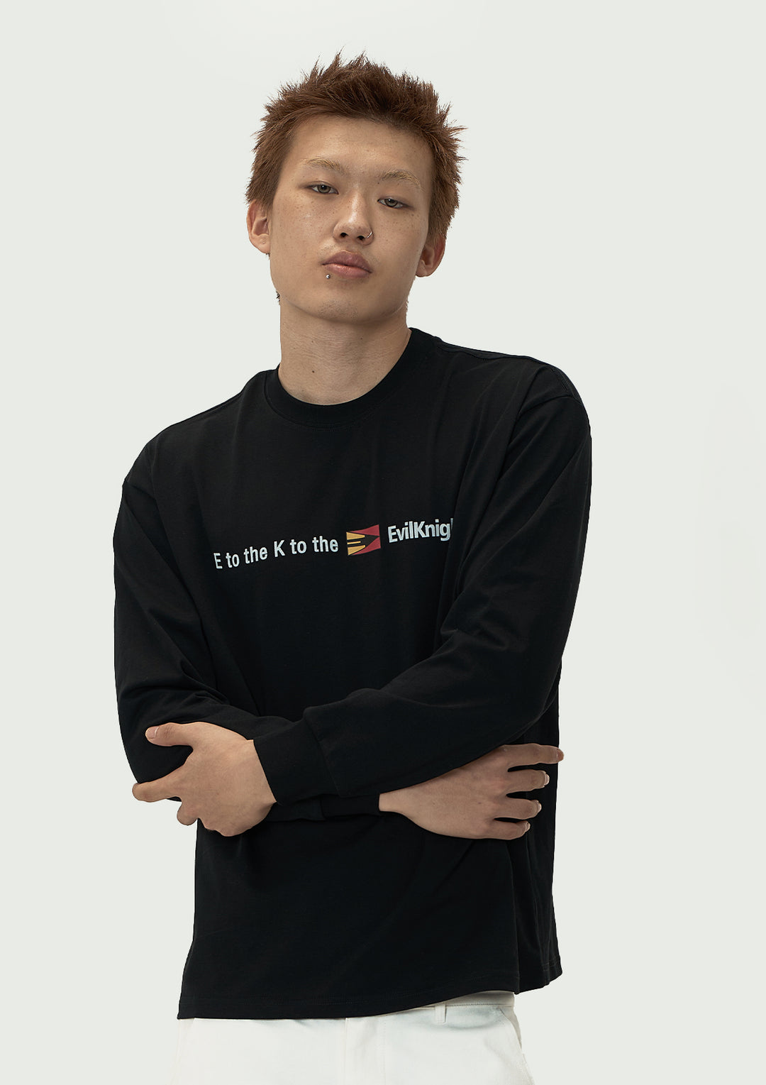 EVILKNIGHT(EK) Flag Logo Print Long Sleeve Tee | Face 3 Face