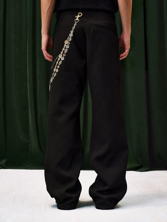 YADcrew Chain Embroidered Western Pants | Face 3 Face
