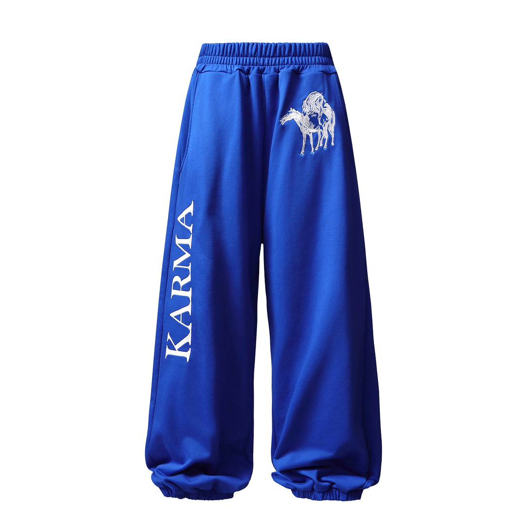 KARMANISTIC Embroidered Printed Baggy Sweatpants | Face 3 Face