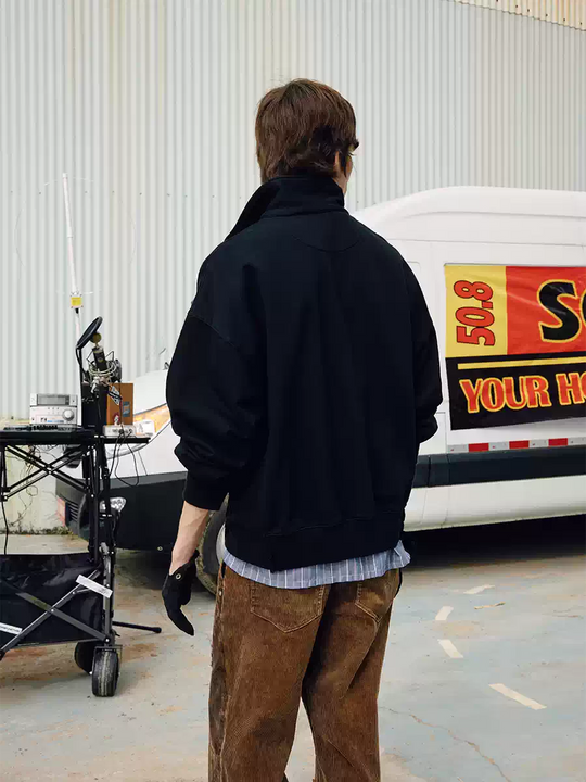 SOD Co. Star Embroidered Half Zip Sweatshirt | Face 3 Face