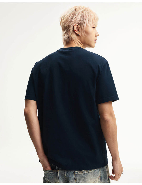 MEDM Distressed Logo Patch Short Sleeve Tee | Face 3 Face