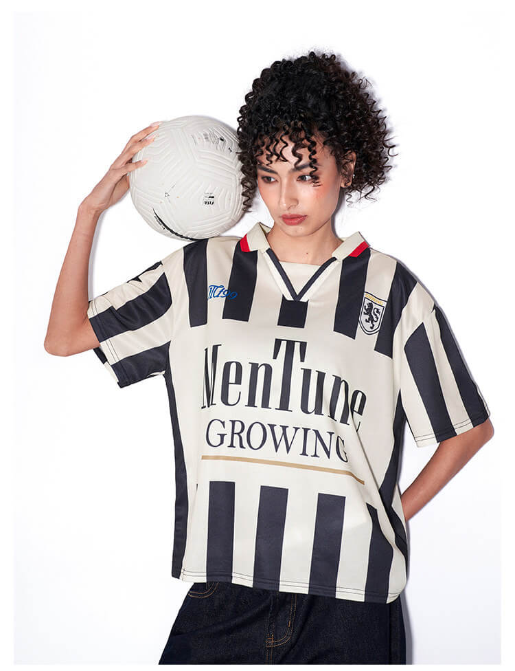 F3F Select Parody Striped Short Sleeve Soccer Jersey | Face 3 Face