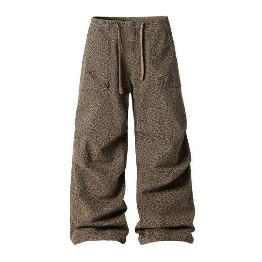 JHYQ Leopard Print Paratrooper Pants