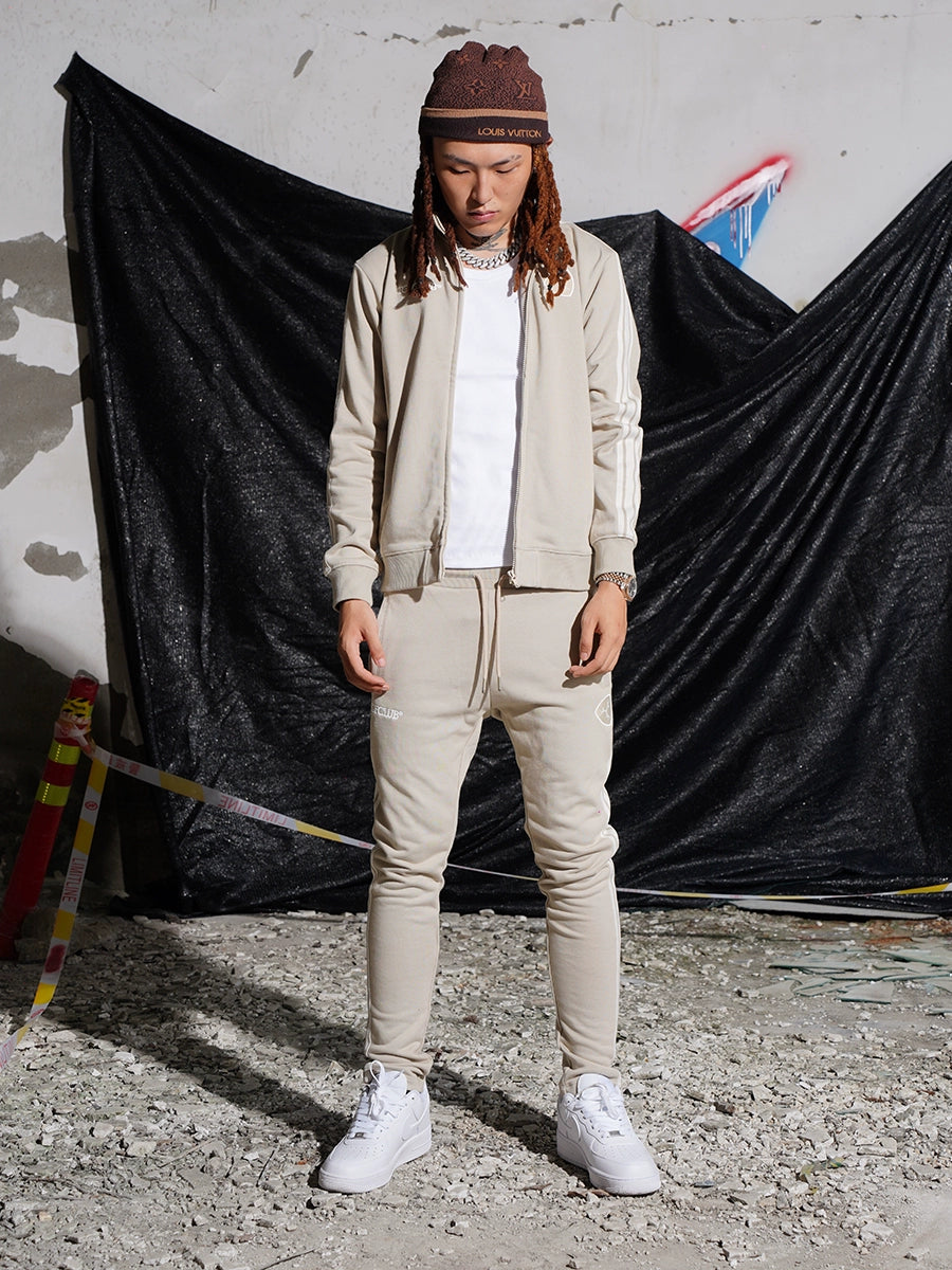 TGFCLUB Embroidered Logo Line Track Jacket and Track Pants | Face 3 Face