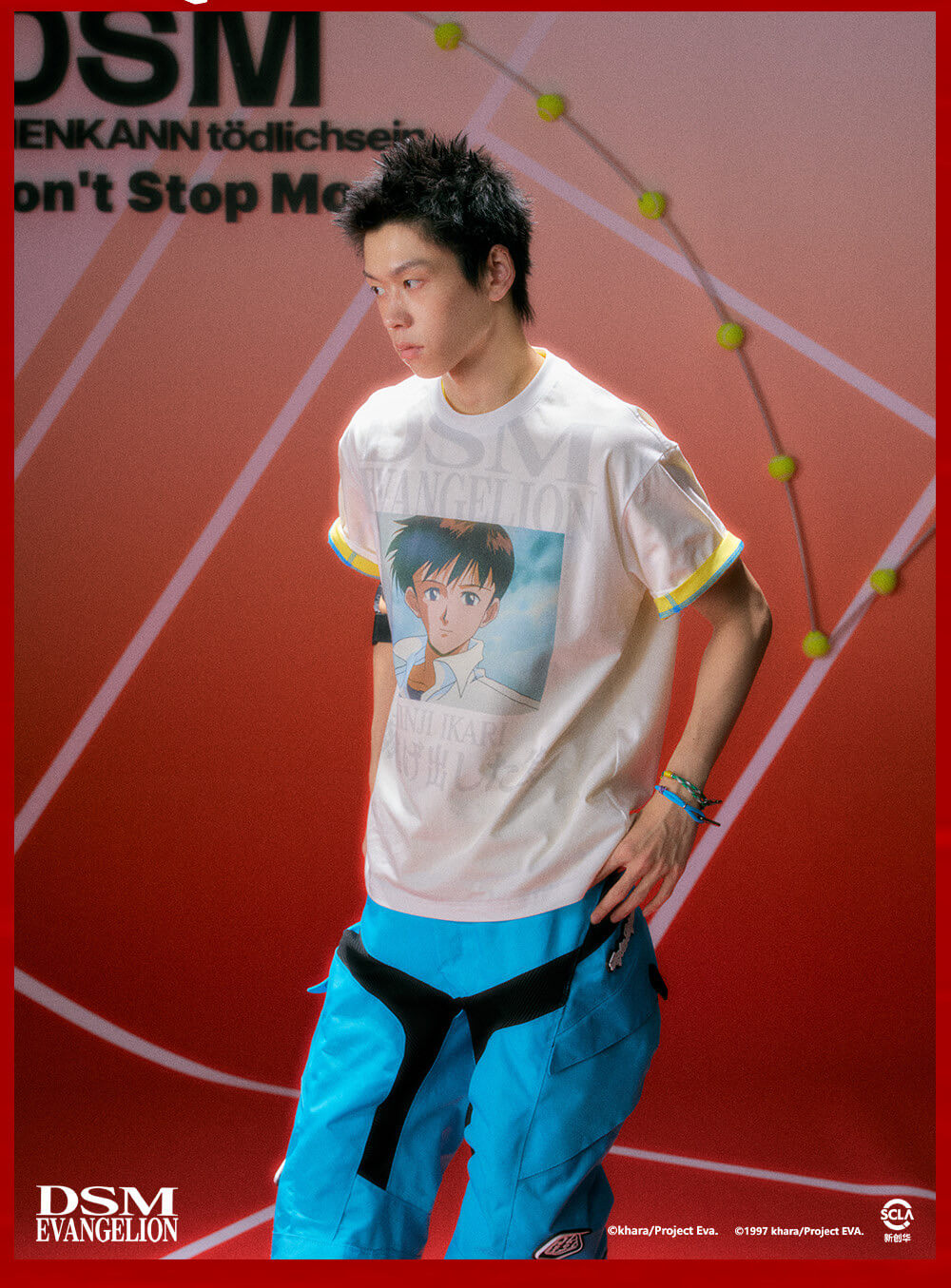 DSM x EVA Character Graphic Print Quick Dry Short Sleeve Tee