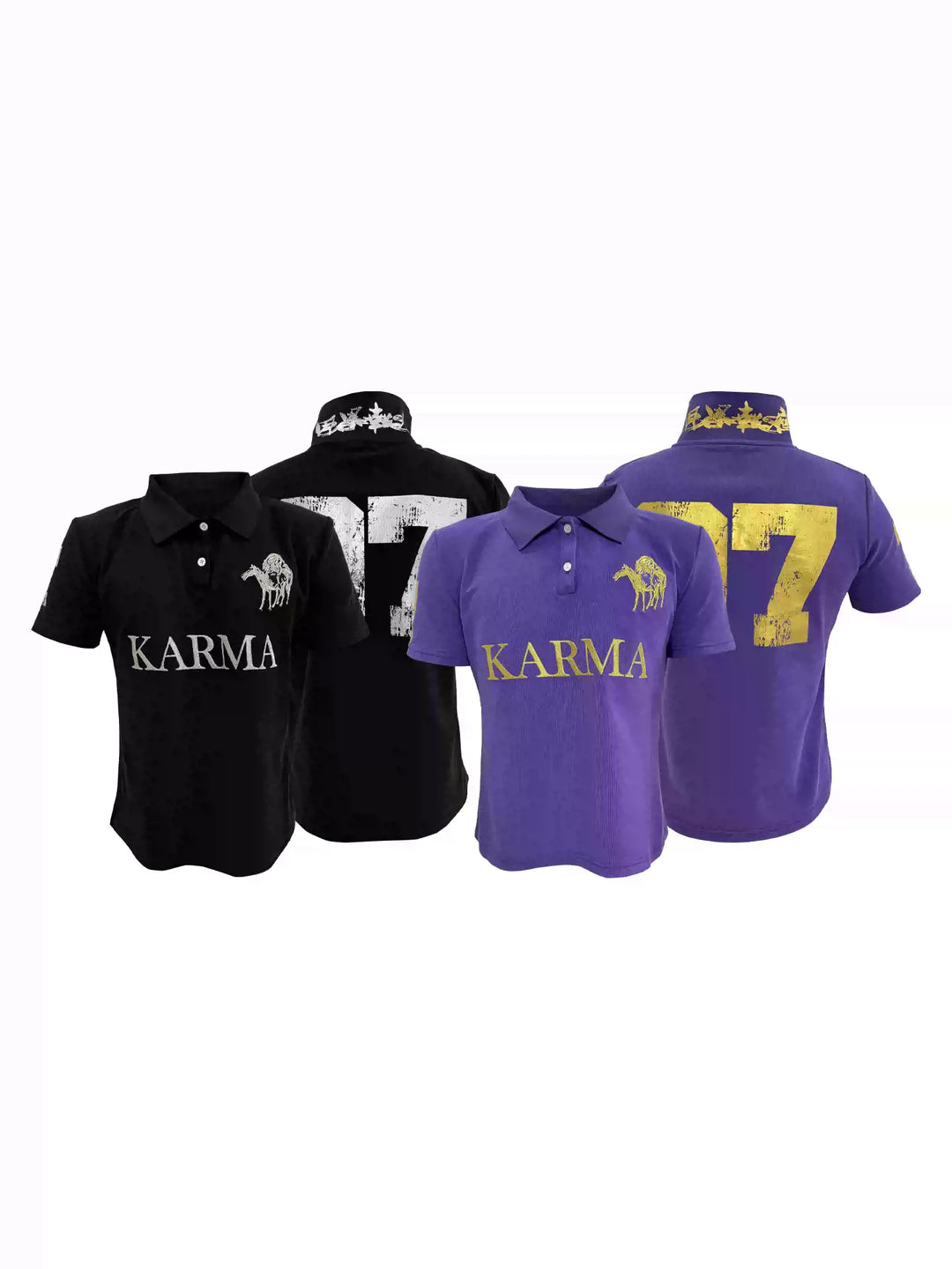 KARMANISTIC Embroidered and Printed Short Polo Shirt | Face 3 Face