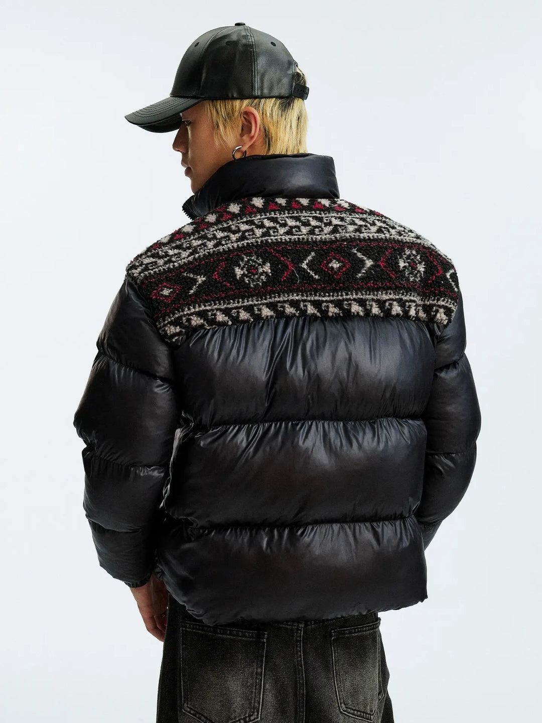 MEDM Ethnic Patchwork Puffer Jacket | Face 3 Face