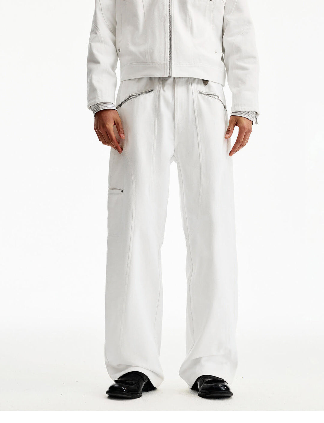 MEDM Structured Zip Pocket Work Pants | Face 3 Face