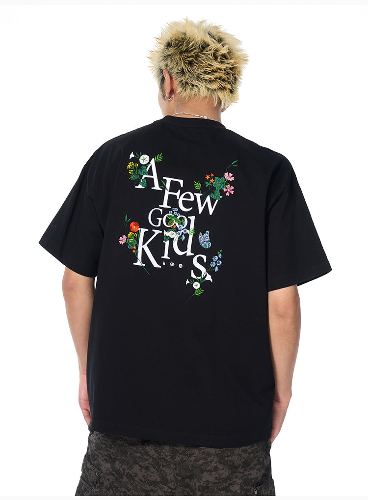 AFGK Pocket Floral Embroidered Tee | Face 3 Face