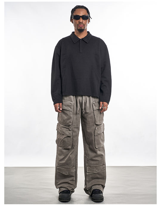 F3F Select Multi 3D Pockets Drawstring Utility Cargo Pants | Face 3 Face