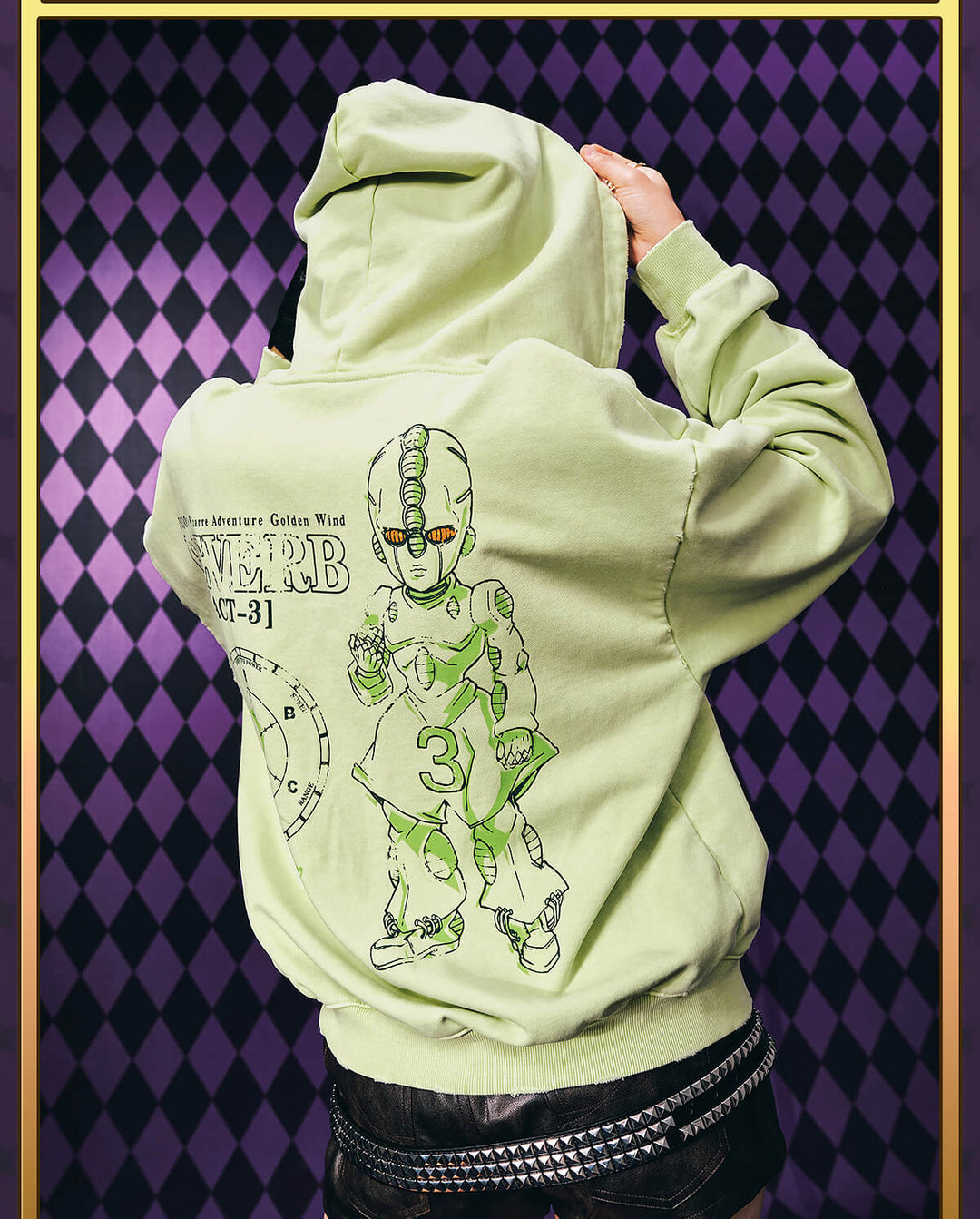 MEDM × JOJO Washed Graphic Print Zip Up Hoodie | Face 3 Face
