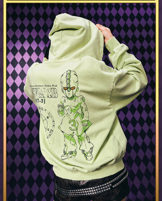 MEDM × JOJO Washed Graphic Print Zip Up Hoodie | Face 3 Face