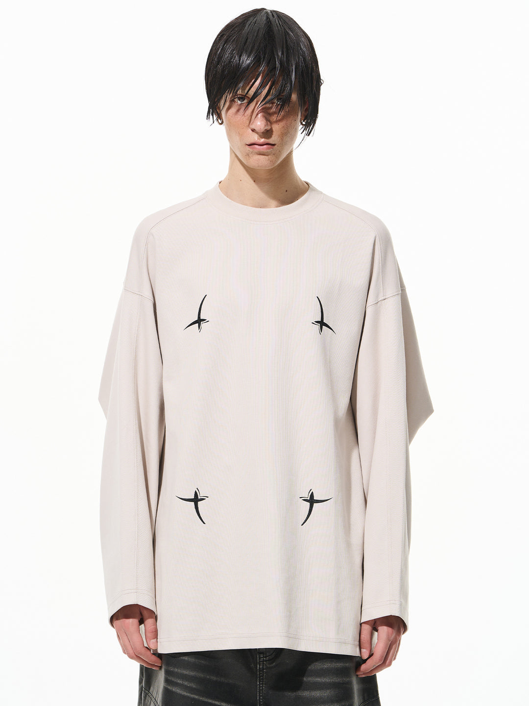 BLIND NO PLAN 3D Glue Technology Printed Long Sleeve Tee | Face 3 Face