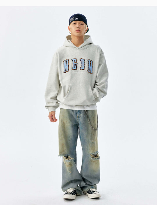 MEDM Animal Leather Logo Patch Hoodie | Face 3 Face