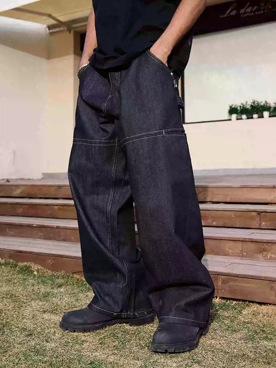 Remedy Stitched Side Pocket Baggy Jeans | Face 3 Face