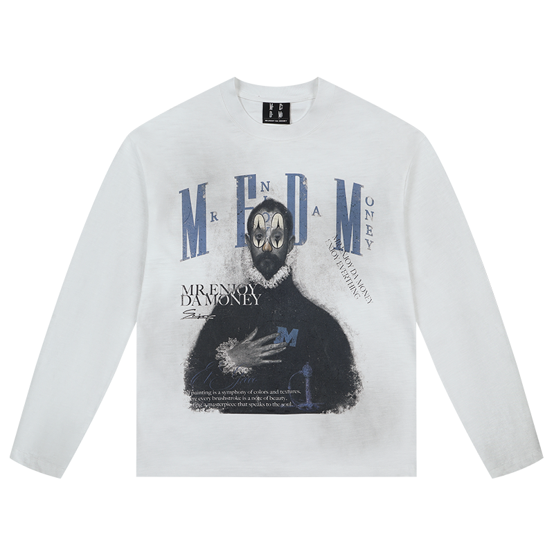 MEDM Clown Oil Painting Long Sleeve Tee | Face 3 Face