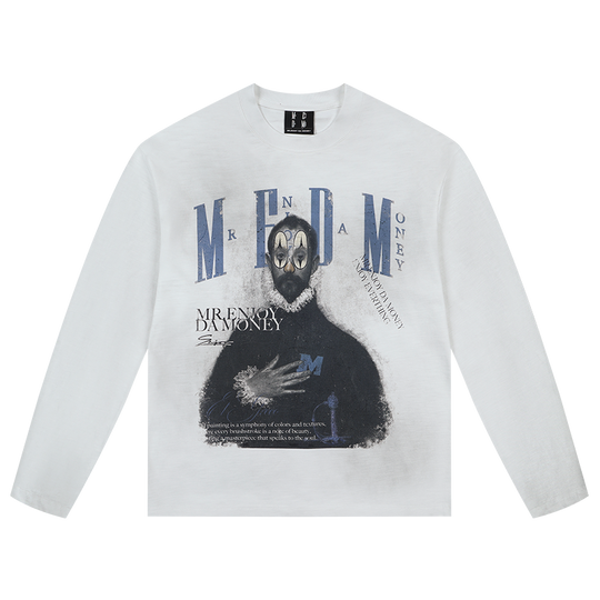 MEDM Clown Oil Painting Long Sleeve Tee | Face 3 Face