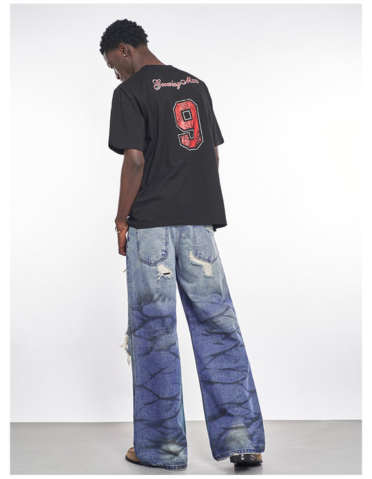 F3F Select Destroyed Washed Large Hole Jeans | Face 3 Face