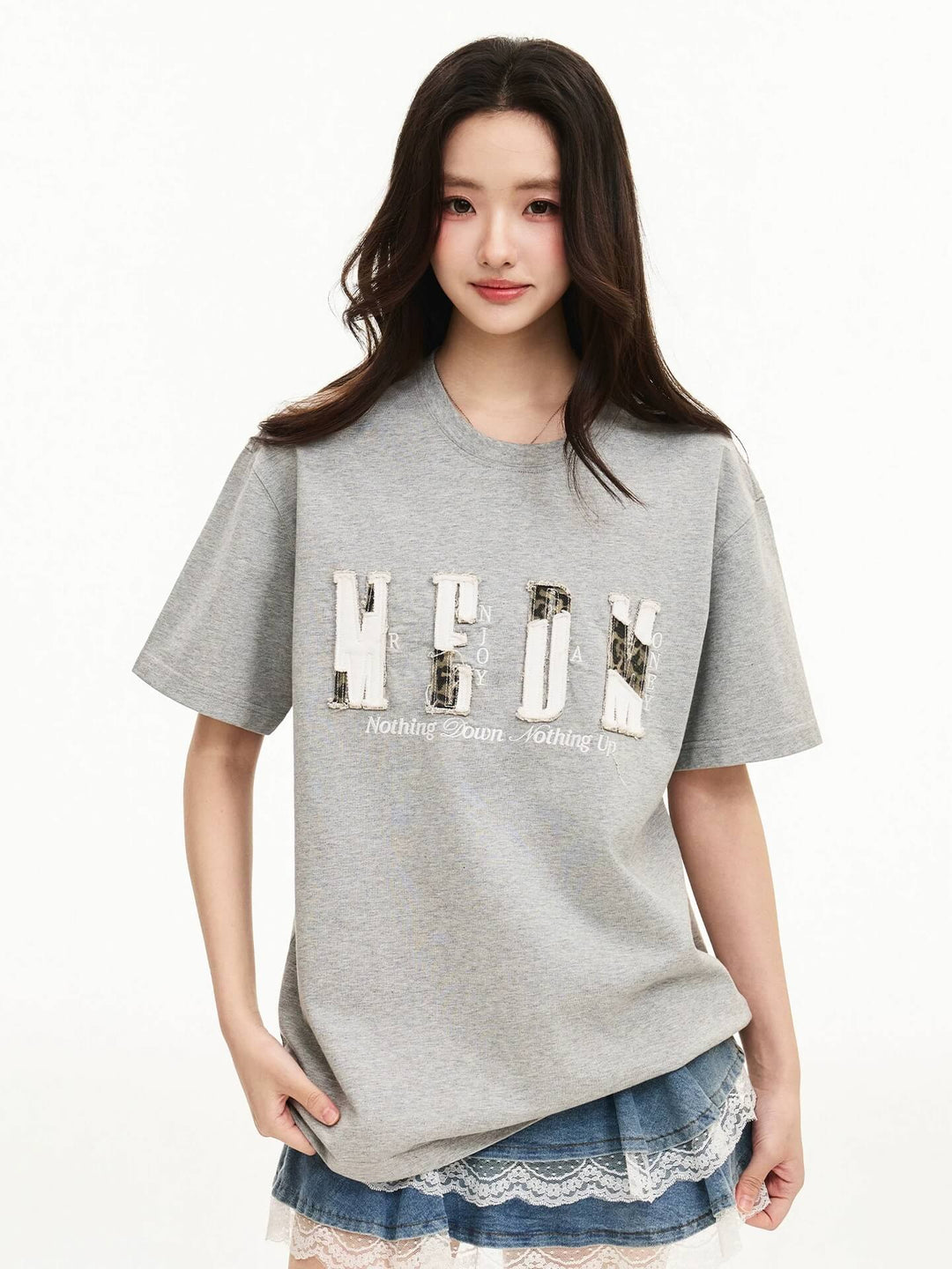MEDM Distressed Logo Patch Short Sleeve Tee | Face 3 Face