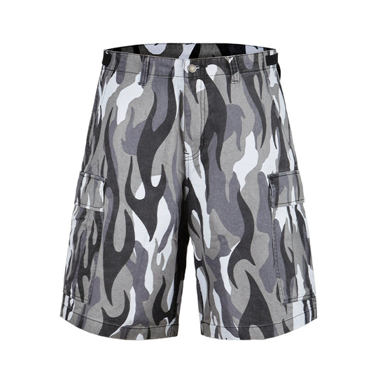 Remedy Flame Camouflage Work Cargo Shorts | Face 3 Face