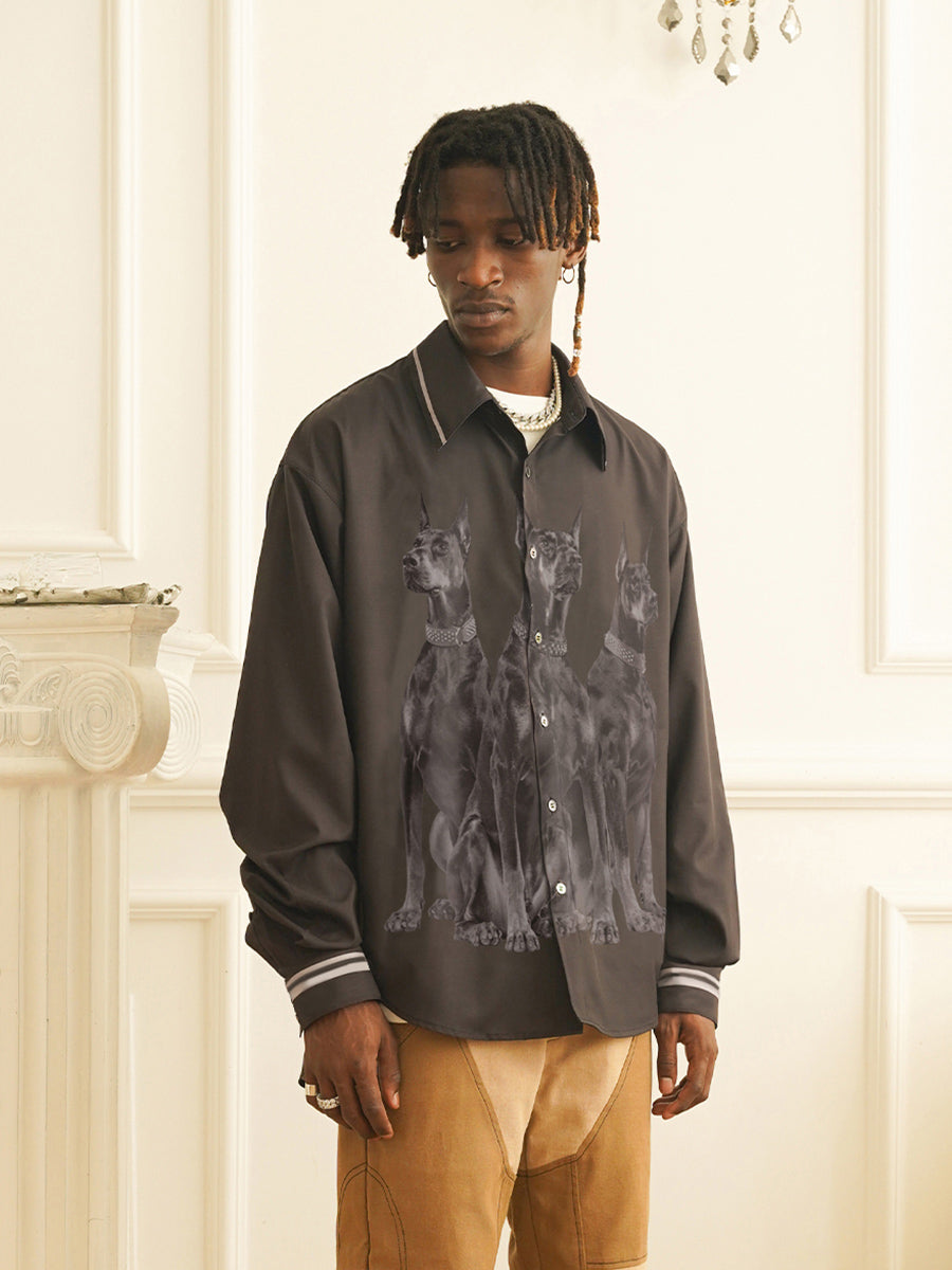 EMPTY REFERENCE Doberman Long Sleeve Shirt | Face 3 Face