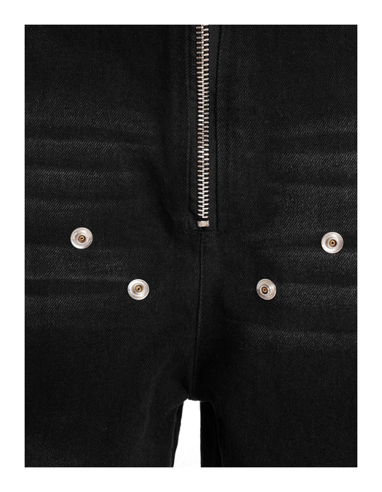 KARMANISTIC Rivet Zipper Fly Washed Flared Jeans | Face 3 Face