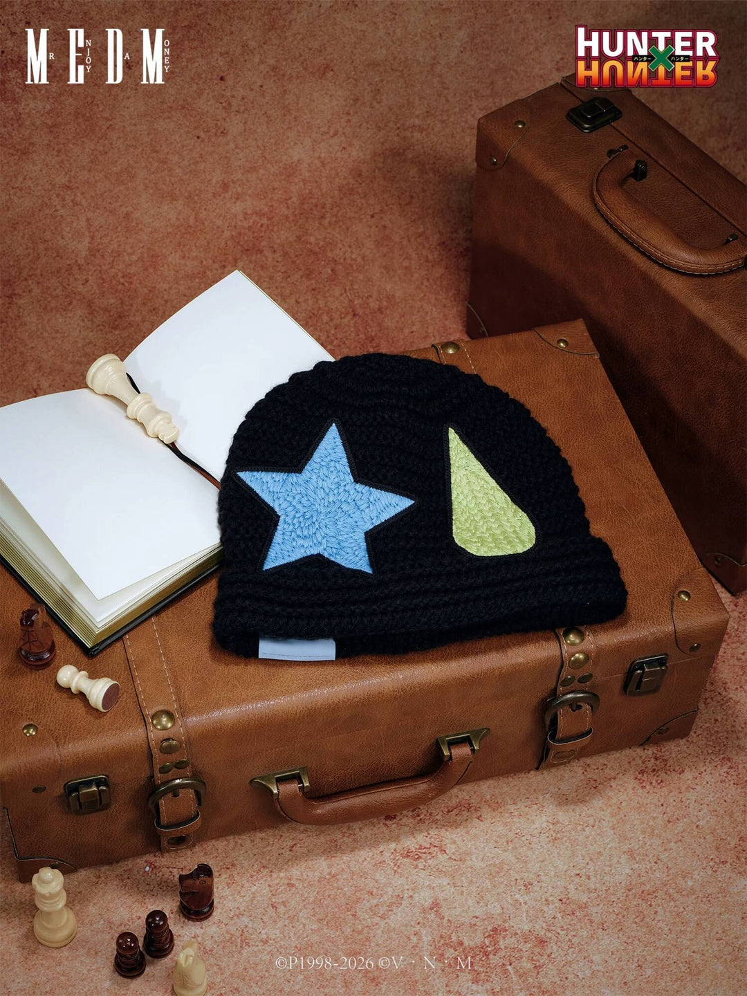 MEDM × HUNTER×HUNTER Hisoka Star and Teardrop Patch Beanie | Face 3 Face