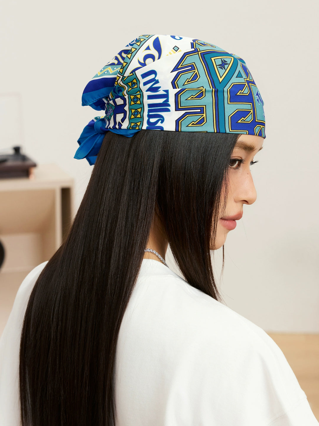 Small Town Kid Geometric Pattern Square Scarf | Face 3 Face