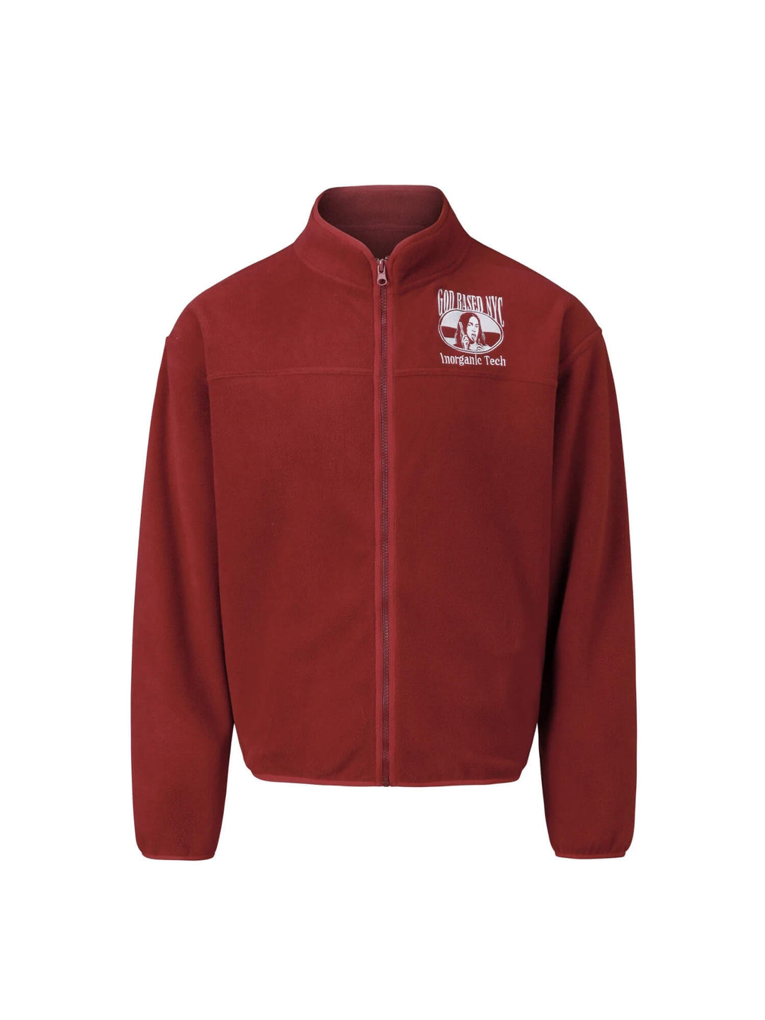 NOVACAM Burgundy Embroidered Fleece Zip Up Jacket | Face 3 Face