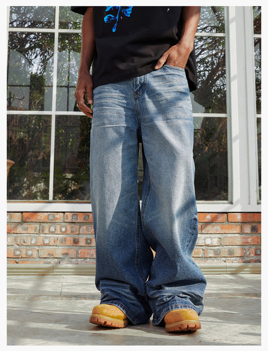 MEDM Dirty Wash Baggy Jeans | Face 3 Face