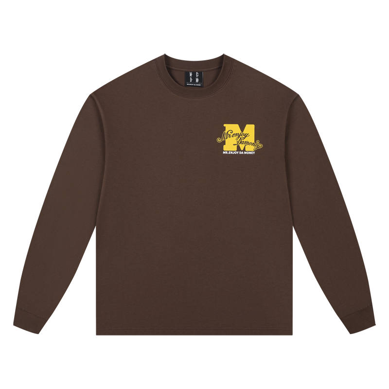 MEDM Basic M Logo Printed Long Sleeve Tee | Face 3 Face