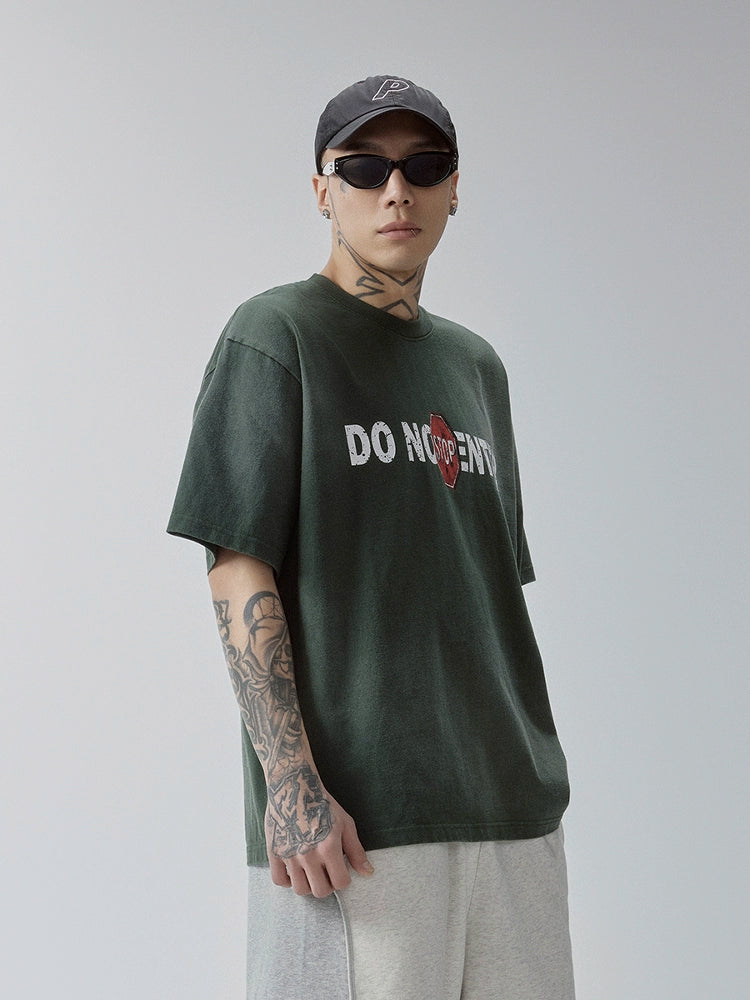 F2CE DO NOT ENTER Print Gradient Washed Tee | Face 3 Face
