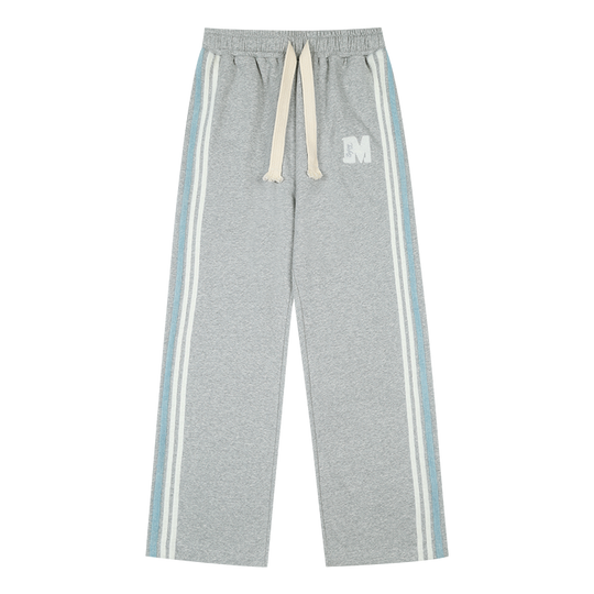 MEDM Side Stripe Four-Bar Drawstring Baggy Sweatpants | Face 3 Face