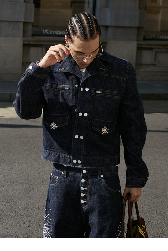 STEEPC Double Breasted Denim Jacket | Face 3 Face