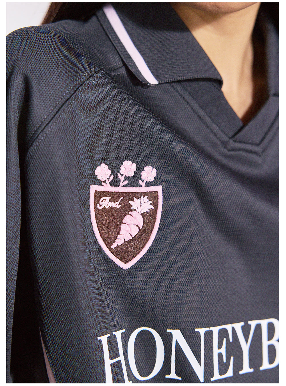 Remedy HONEYBUNNY Rabbit Embroidered Soccer Jersey Polo Shirt | Face 3 Face