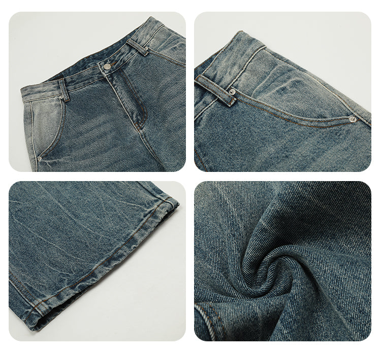 F3F Select Vintage Washed Blue Work Jeans | Face 3 Face