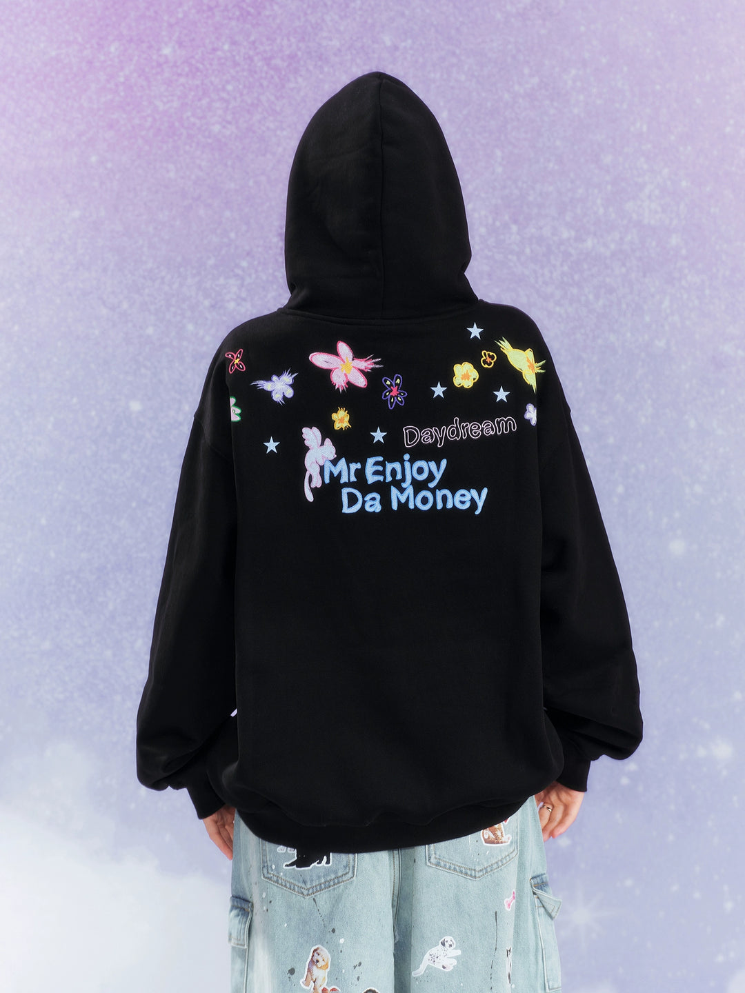 MEDM Graffiti Flower Print Hoodie | Face 3 Face