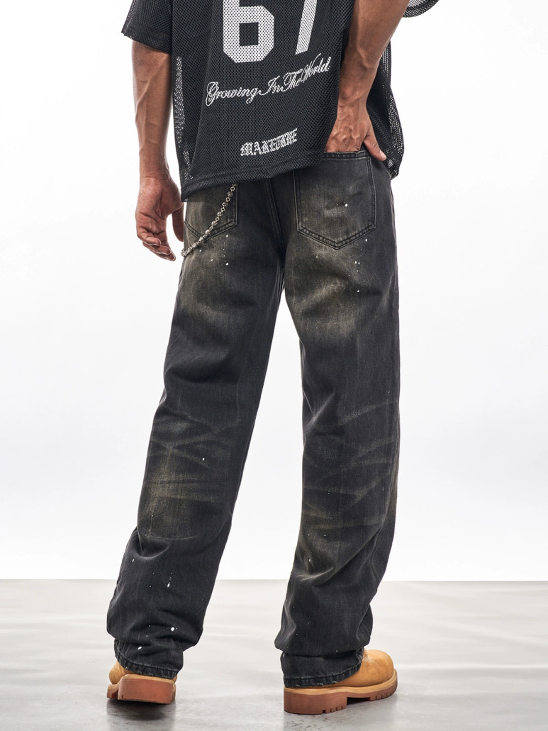 F3F Select Cat Whisker Splash Ink Black Jeans | Face 3 Face