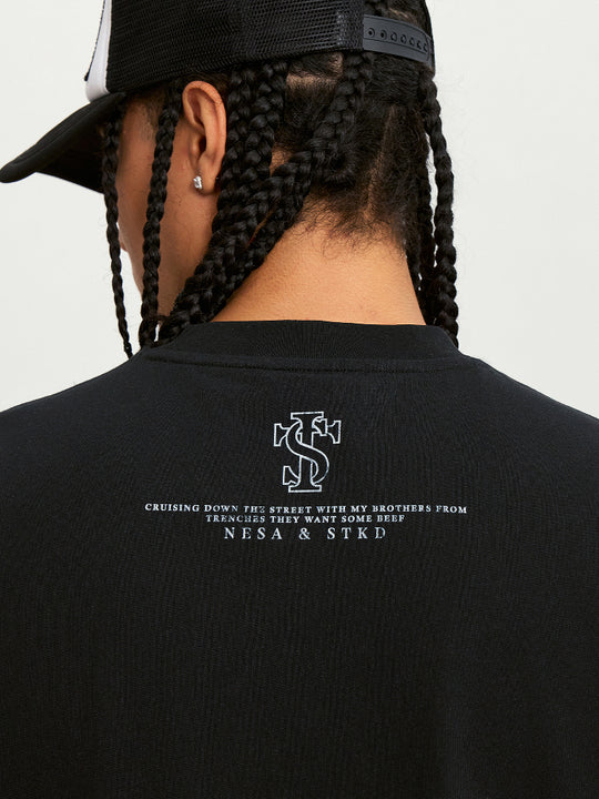 Small Town Kid Paisley Neck Scarf Print Tee | Face 3 Face