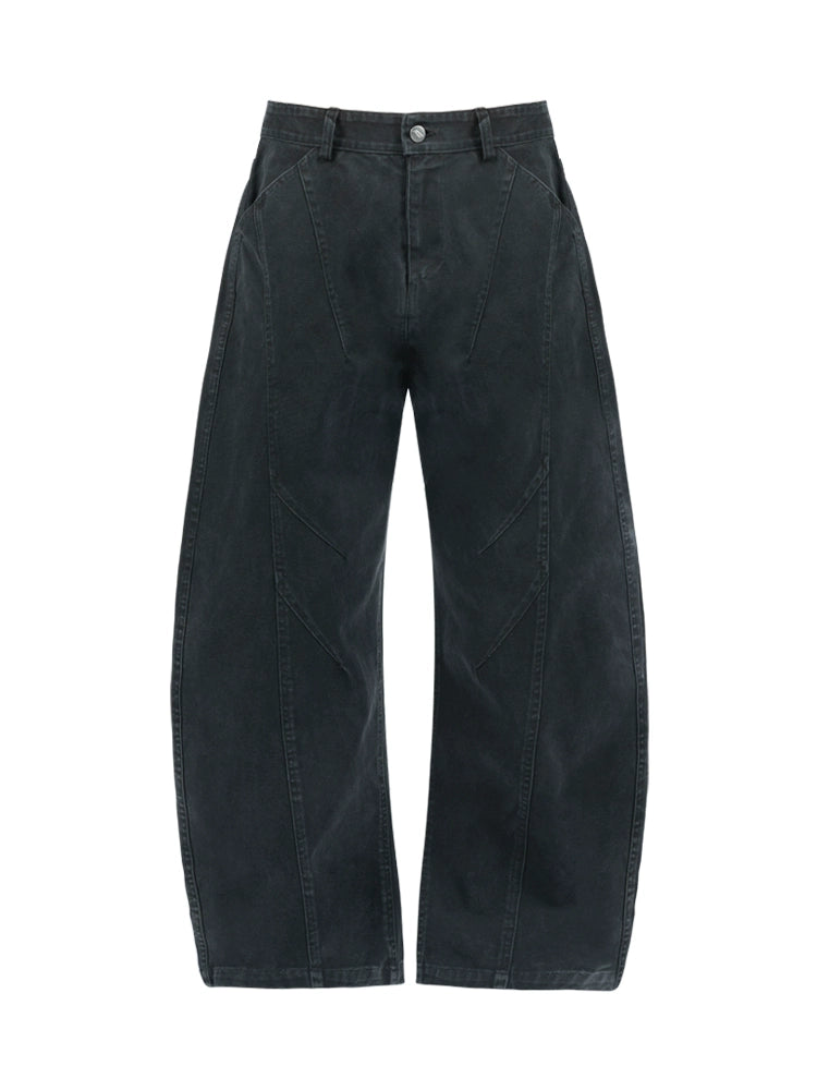 ANTIDOTE Deconstructed Washed Balloon Work Pants | Face 3 Face