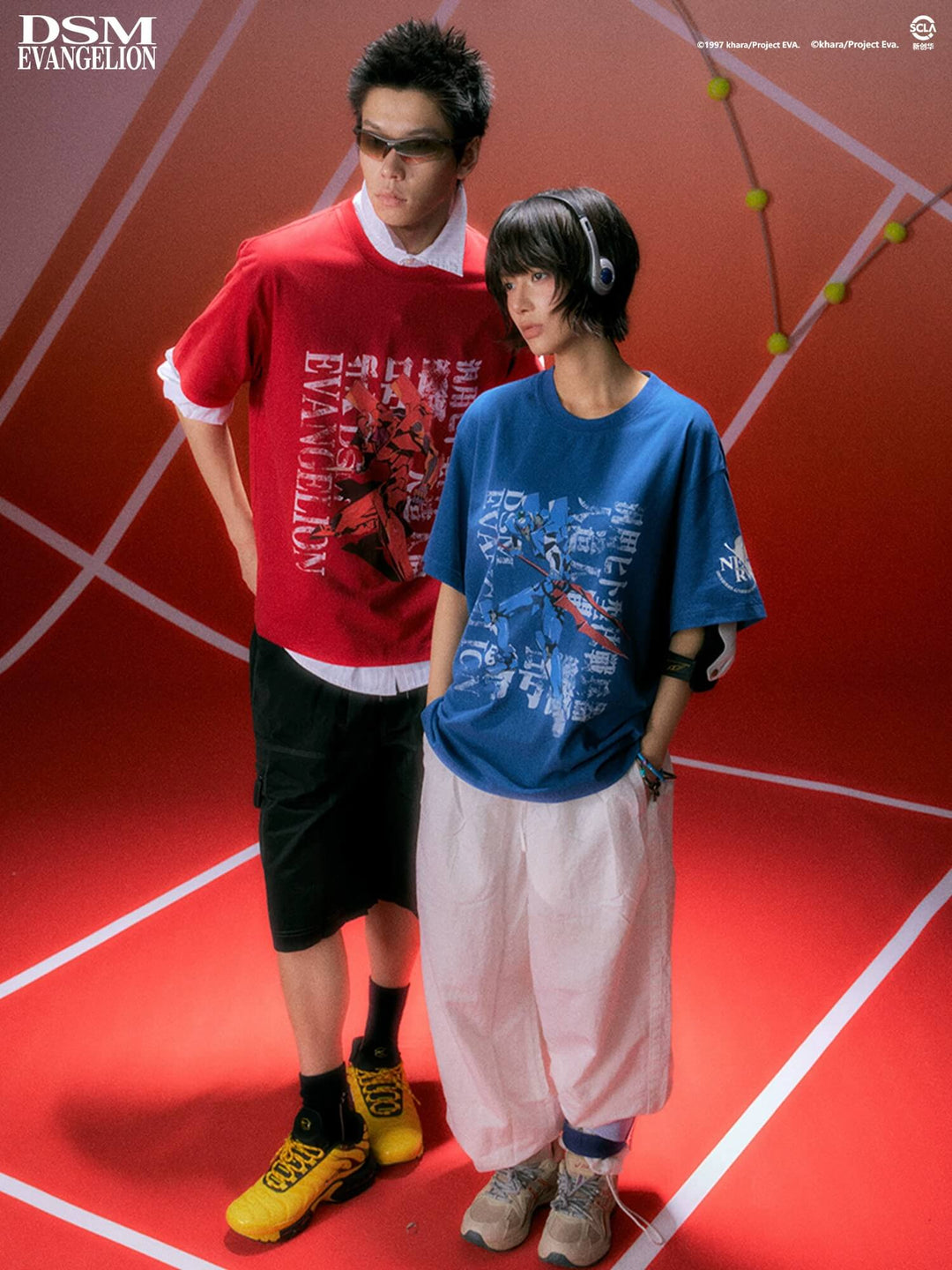 DSM x EVA Unit Graphic Print Washed Short Sleeve Tee