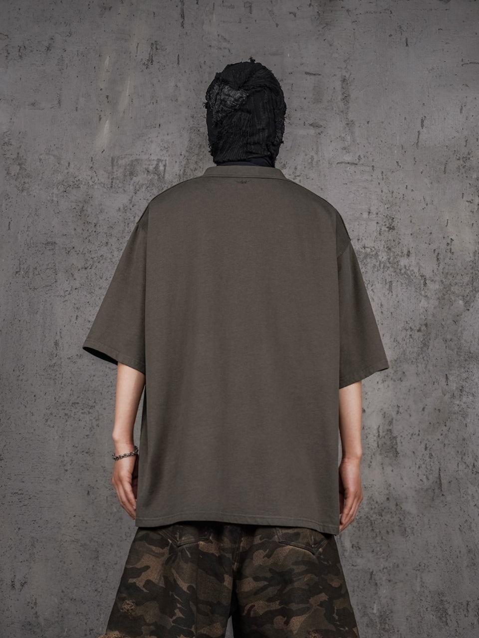 UNDERWATER Brown Sand-Washed Basic Faded Tee | Face 3 Face