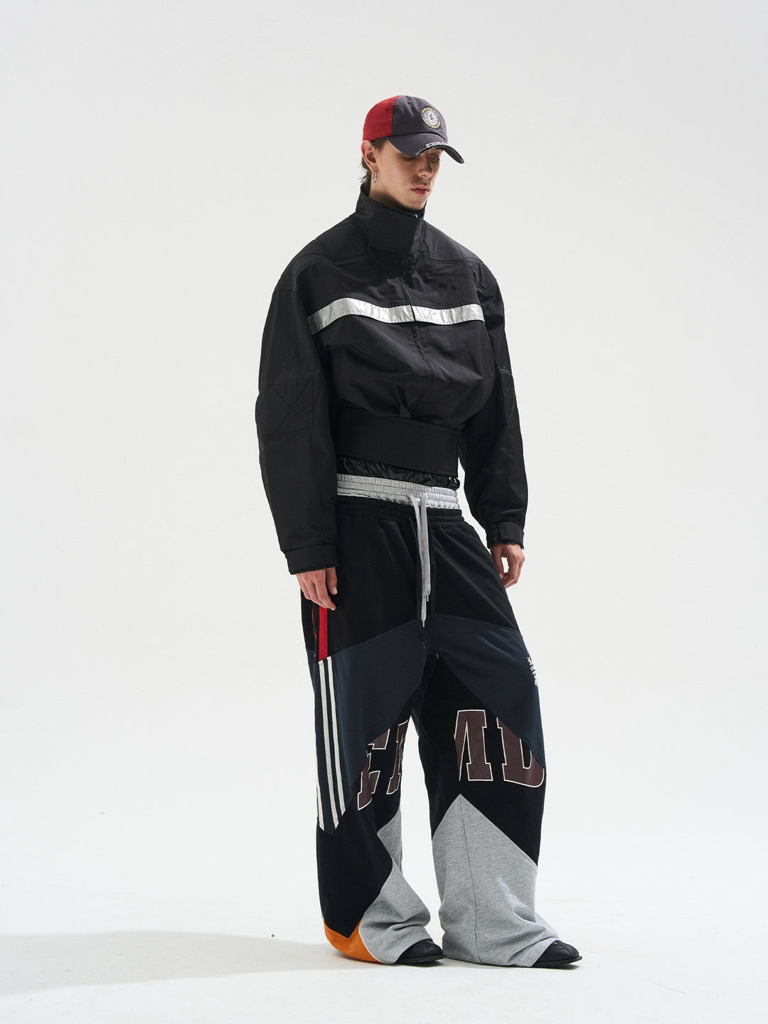 BLIND NO PLAN Reflective Stripes Short Jacket | Face 3 Face