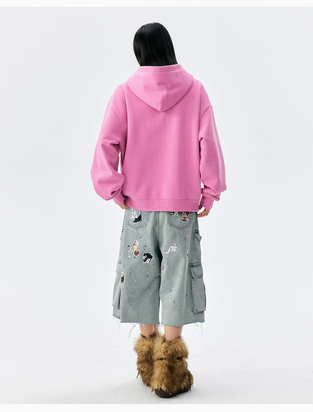 MEDM Flower Embroidered Zip Up Hoodie | Face 3 Face