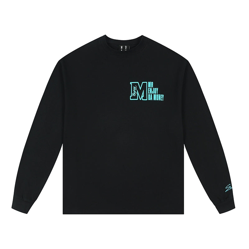 MEDM M Logo Embroidered Long Sleeve Tee | Face 3 Face