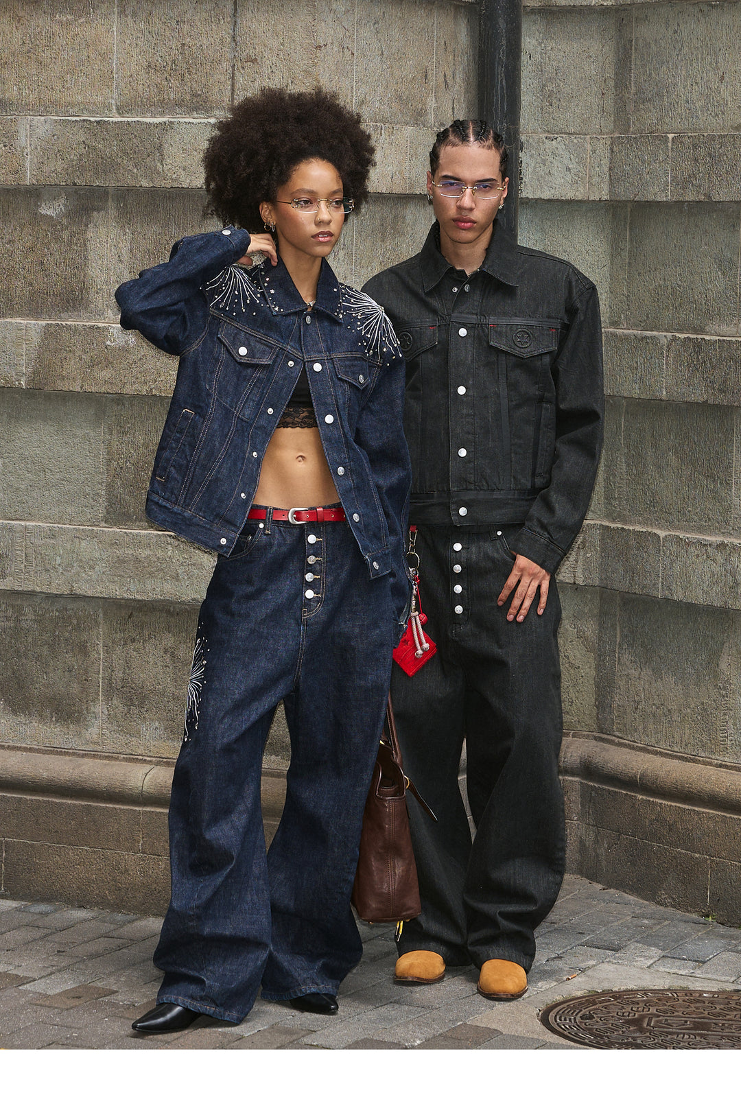 STEEPC Embossed Logo Denim Jacket | Face 3 Face