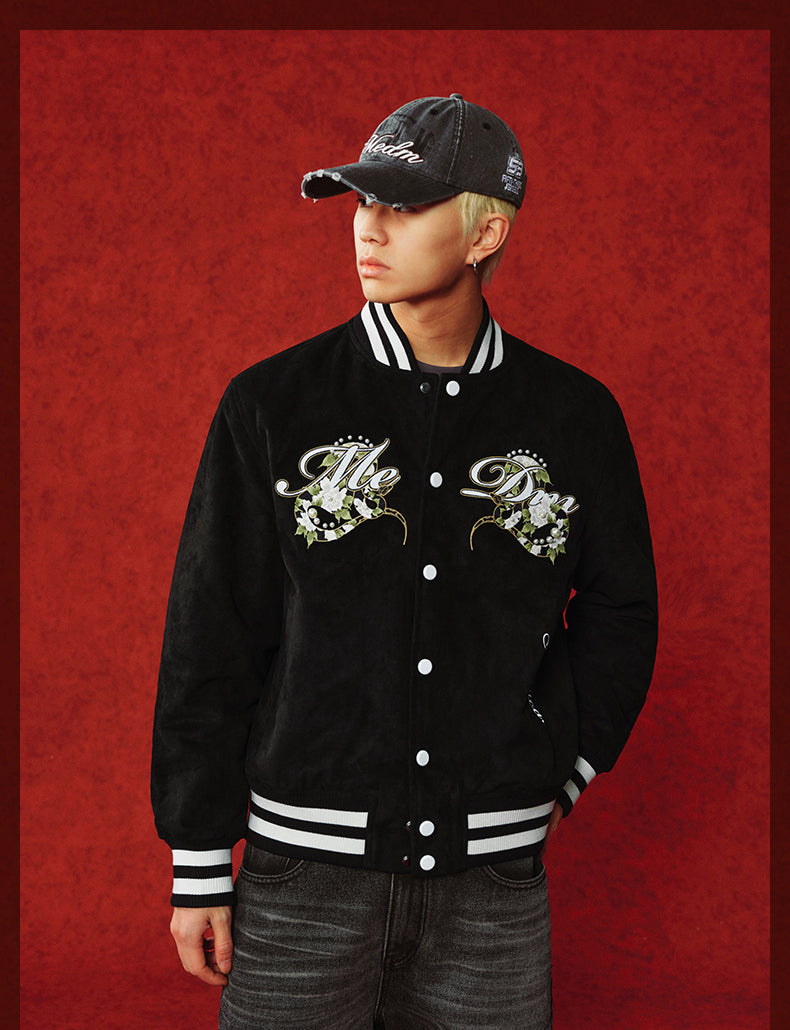 MEDM Year of the Snake Limited Edition Suede Varsity Jacket | Face 3 Face