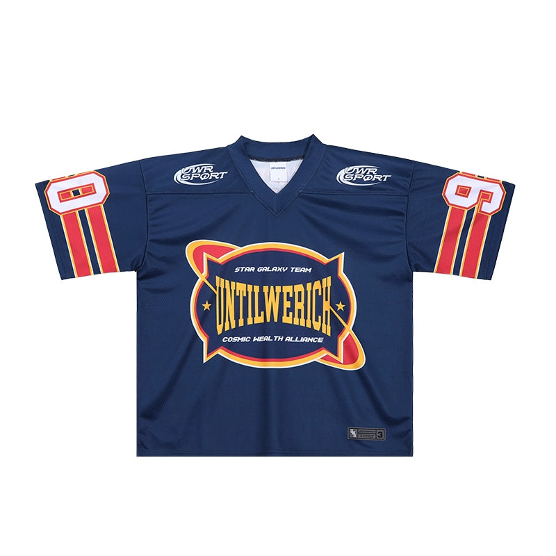 UNTILWERICH Vintage Graphic Mesh Hockey Jersey | Face 3 Face