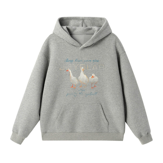 JHYQ Vintage Lucky Duck Print Hoodie | Face 3 Face