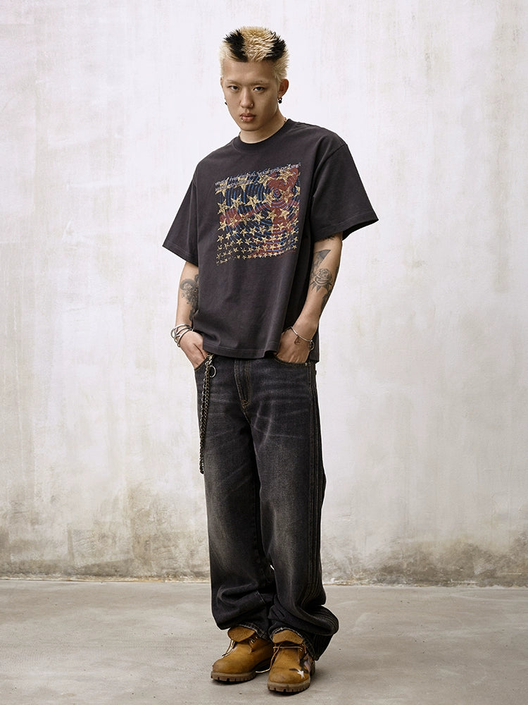 Remedy Double Layer Back Pocket Side Stitch Washed Jeans | Face 3 Face